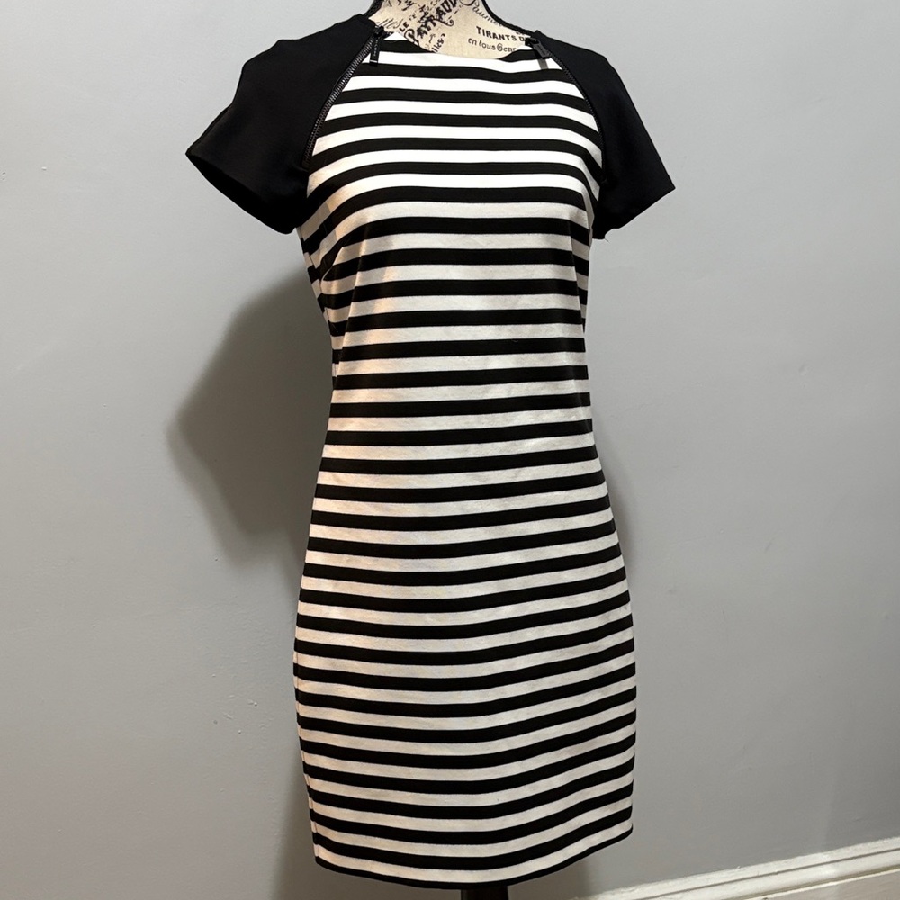 Black and White Striped Dress
